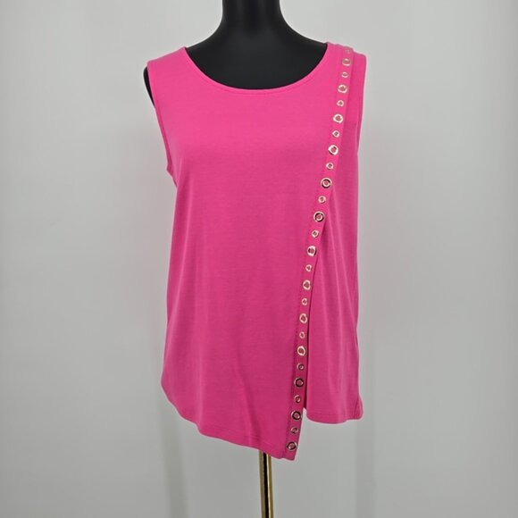 Rafaella Pink Hardware Shirt Top - Picture 2 of 9